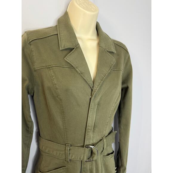 Paige Anessa Wide-Leg Utility Jumpsuit Wide Leg Vintage Brushed Olive Sz 0 - Picture 3 of 13